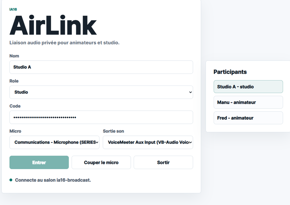Capture d'écran d'AirLink BazOnAir